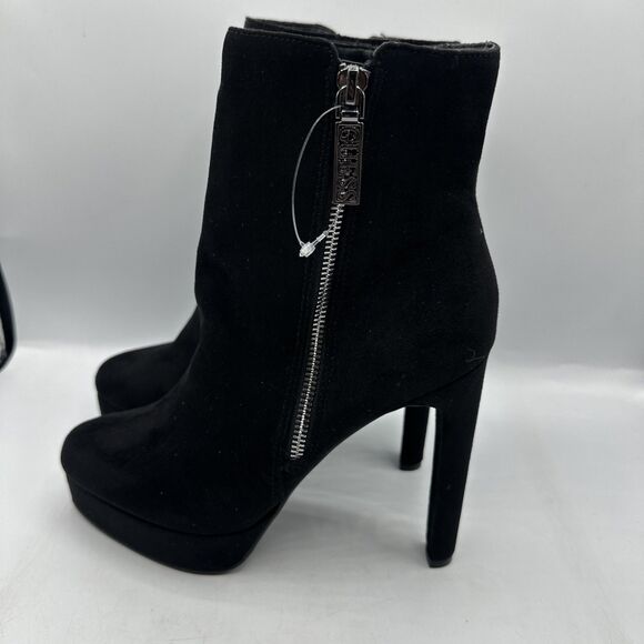 NEW Guess Dejah3 Stiletto Heel Boot in Black Fabric For Women's Size 7 1/2 - Picture 5 of 12